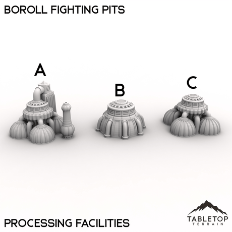 Tabletop Terrain Terrain Processing Facility A / 28/32mm Boroll Fighting Pits