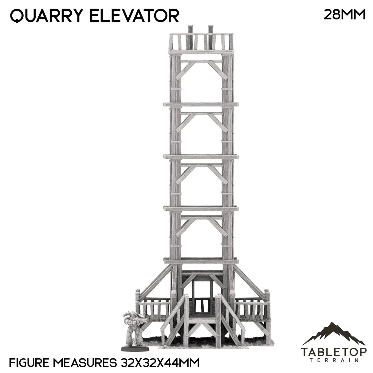 Tabletop Terrain Terrain Quarry Elevator - Country & King - Fantasy Historical Terrain