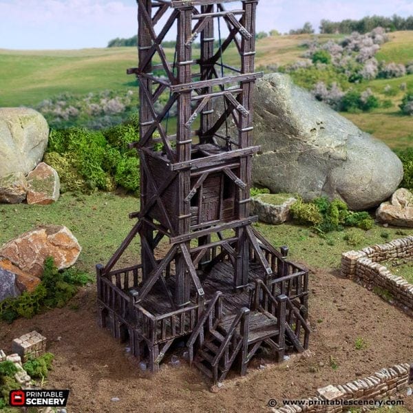 Tabletop Terrain Terrain Quarry Elevator - Country & King - Fantasy Historical Terrain