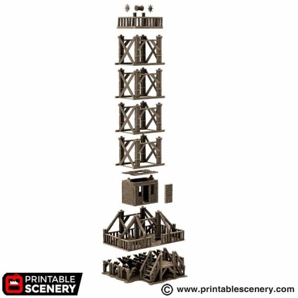 Tabletop Terrain Terrain Quarry Elevator - Country & King - Fantasy Historical Terrain