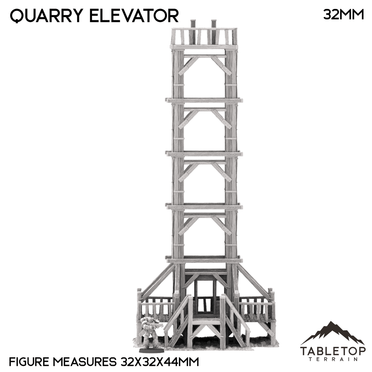 Tabletop Terrain Terrain Quarry Elevator - Country & King - Fantasy Historical Terrain