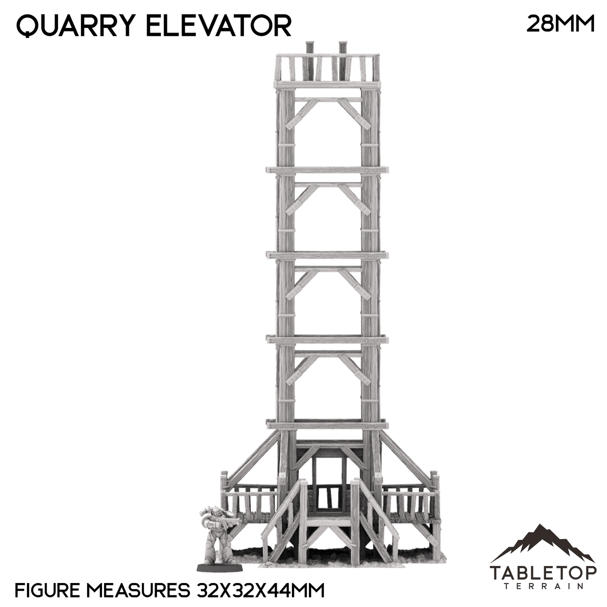 Tabletop Terrain Terrain Quarry Elevator - Country & King - Fantasy Historical Terrain