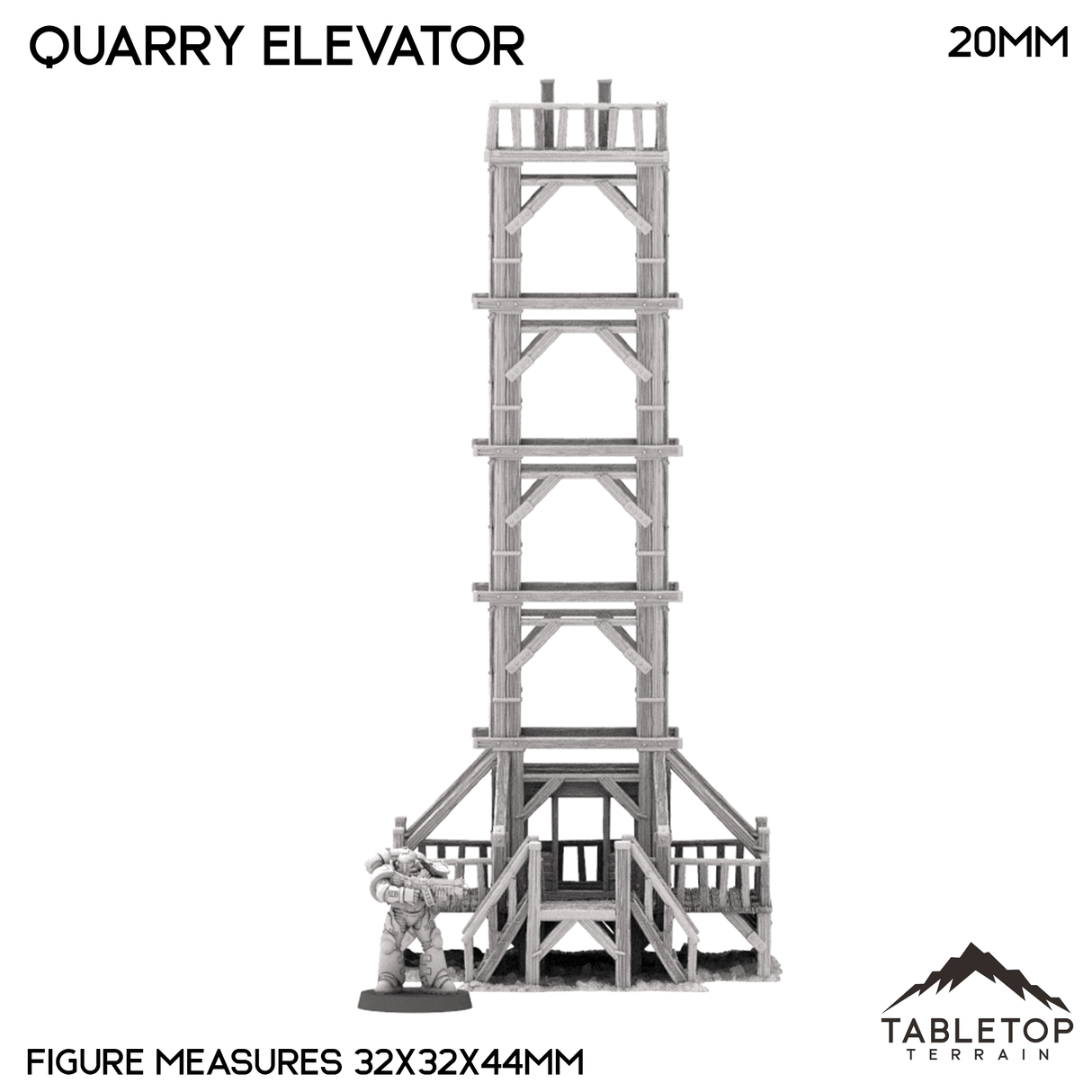 Tabletop Terrain Terrain Quarry Elevator - Country & King - Fantasy Historical Terrain