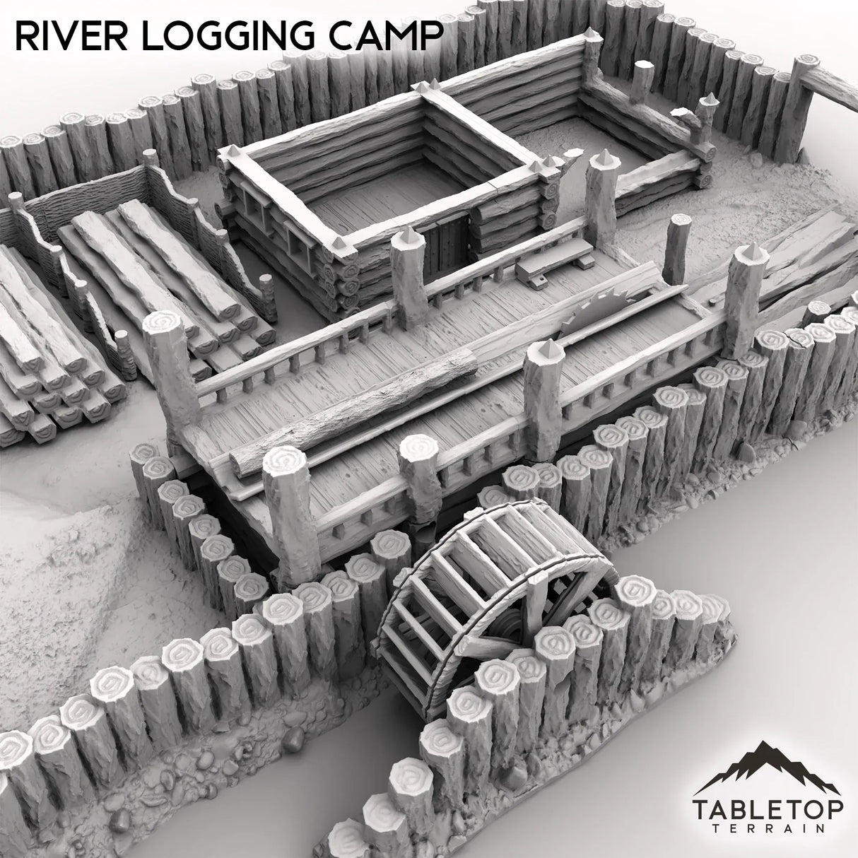 Tabletop Terrain Terrain River Logging Camp
