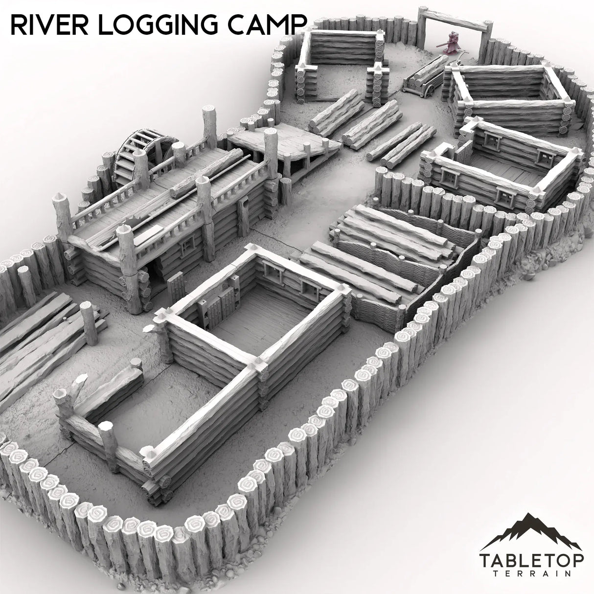 Tabletop Terrain Terrain River Logging Camp
