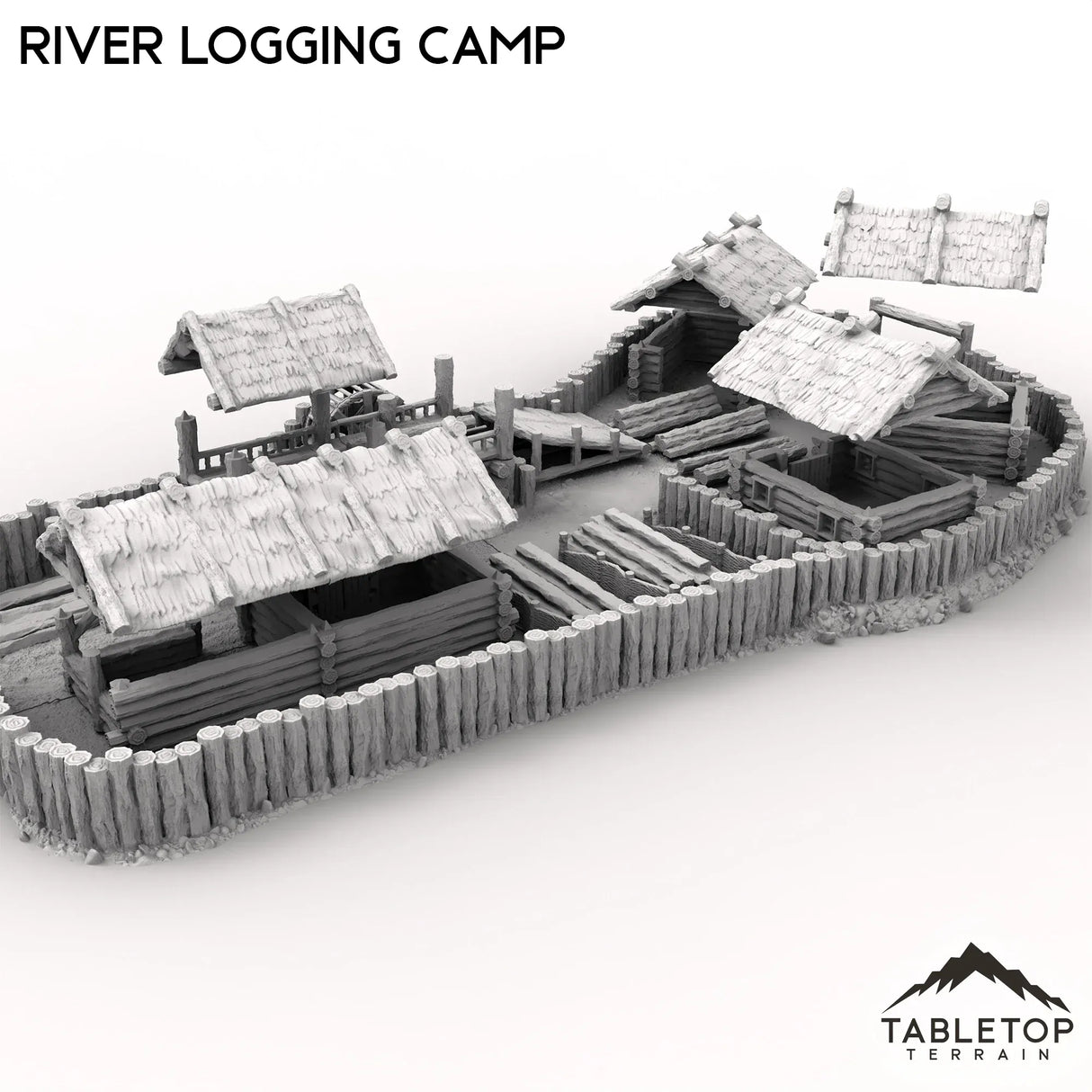 Tabletop Terrain Terrain River Logging Camp