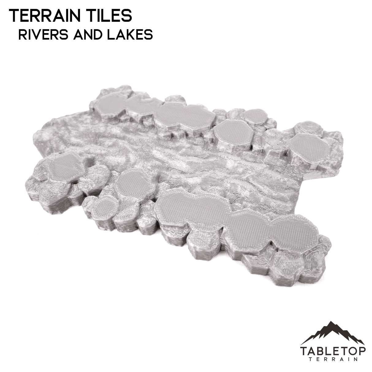 Tabletop Terrain Terrain Rivers and Lakes Terrain Tiles - Hextech - 6mm