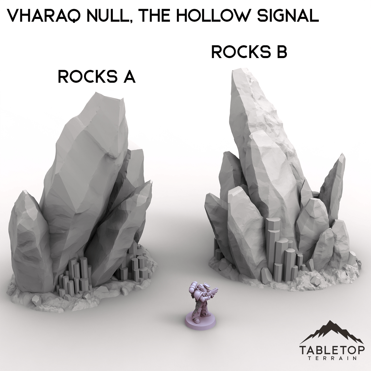Tabletop Terrain Terrain Rock A / 28/32mm Vharaq Null, The Hollow Signal
