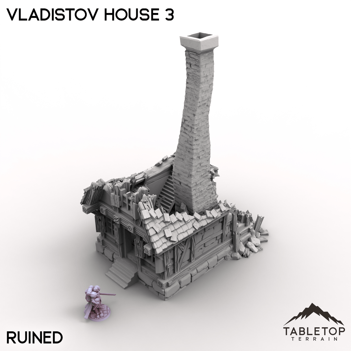 Tabletop Terrain Terrain Ruined / 32mm Vladistov House 3