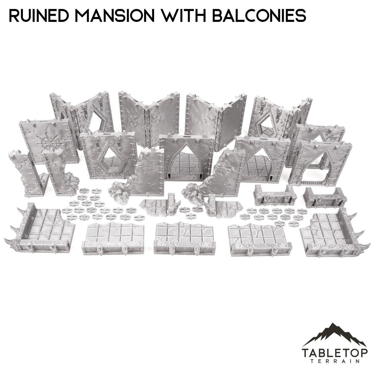 Tabletop Terrain Terrain Ruined Mansion with Balconies - Demon Gate