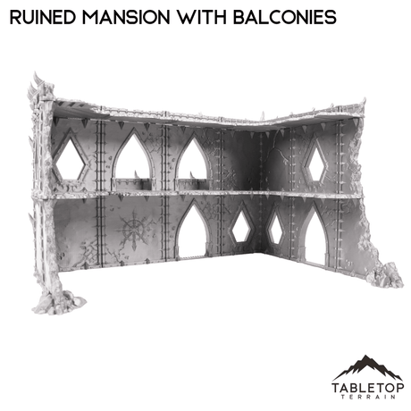 Tabletop Terrain Terrain Ruined Mansion with Balconies - Demon Gate