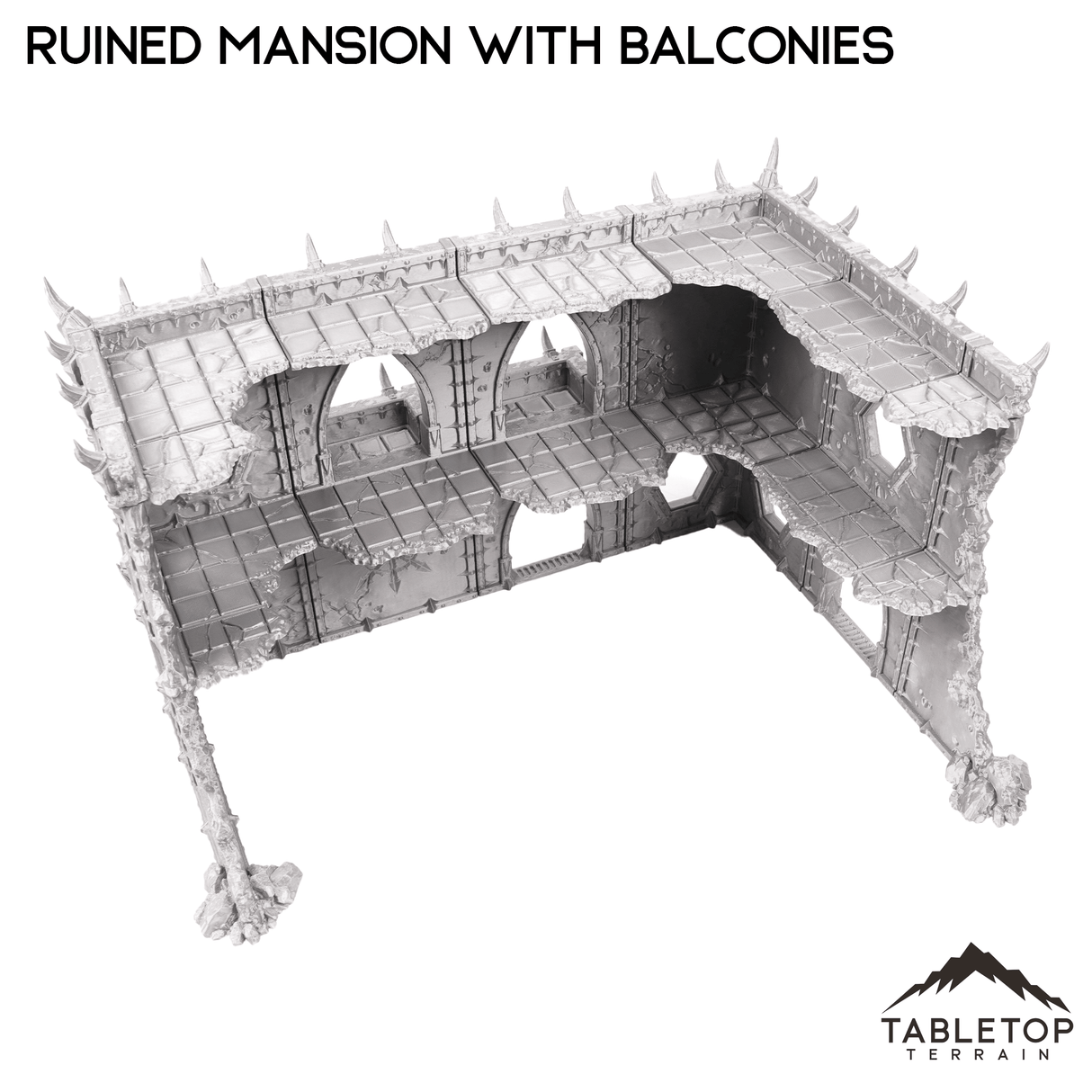 Tabletop Terrain Terrain Ruined Mansion with Balconies - Demon Gate