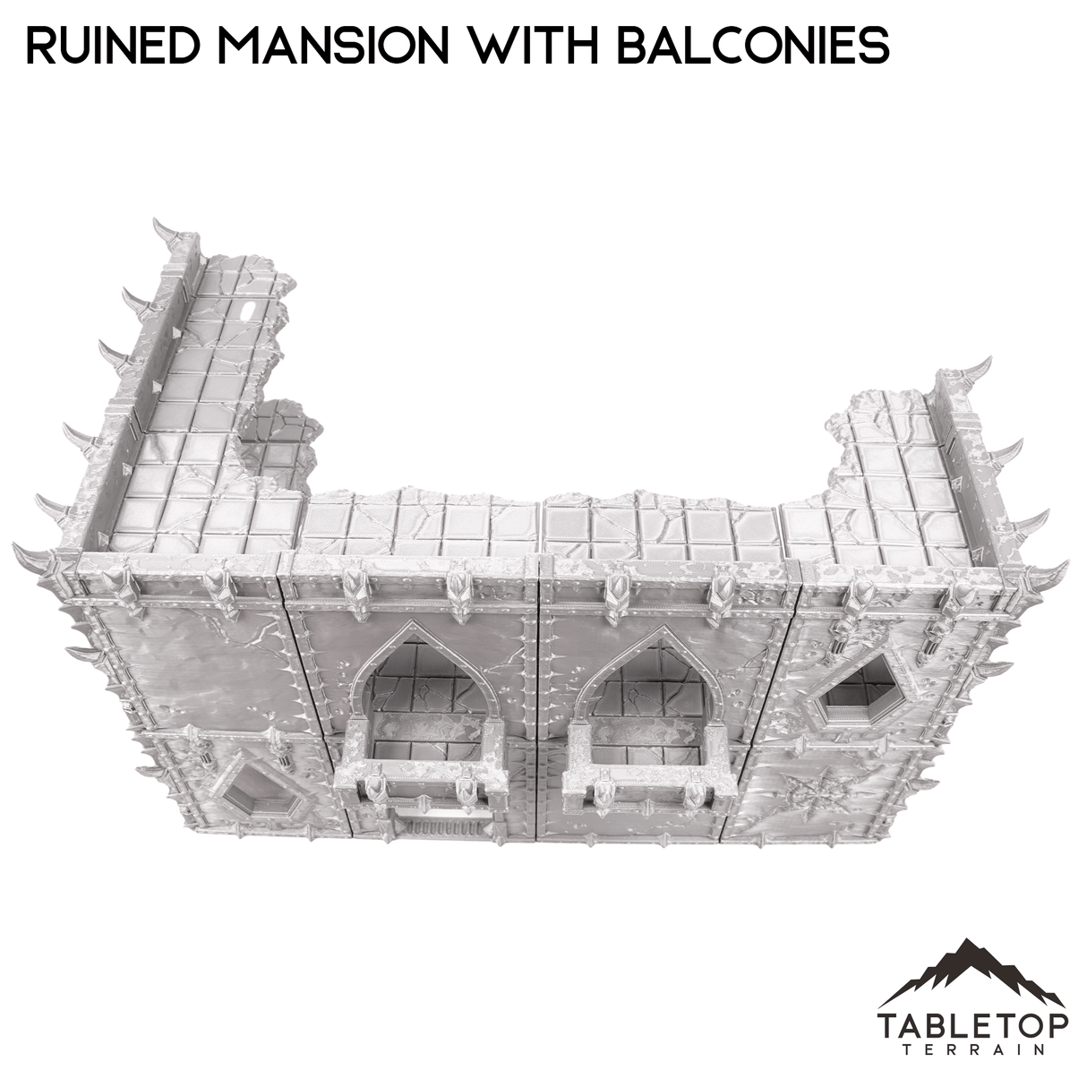 Tabletop Terrain Terrain Ruined Mansion with Balconies - Demon Gate