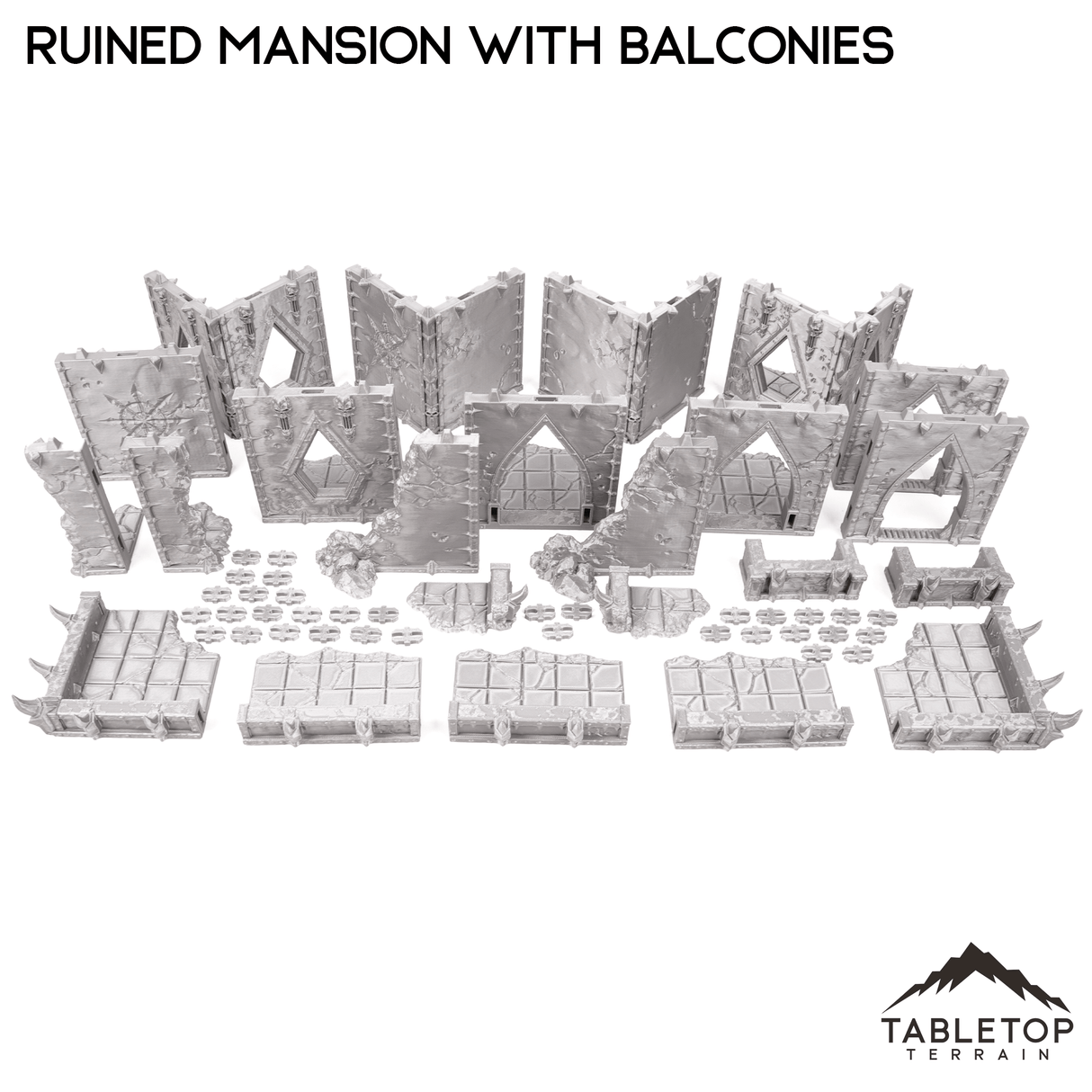 Tabletop Terrain Terrain Ruined Mansion with Balconies - Demon Gate