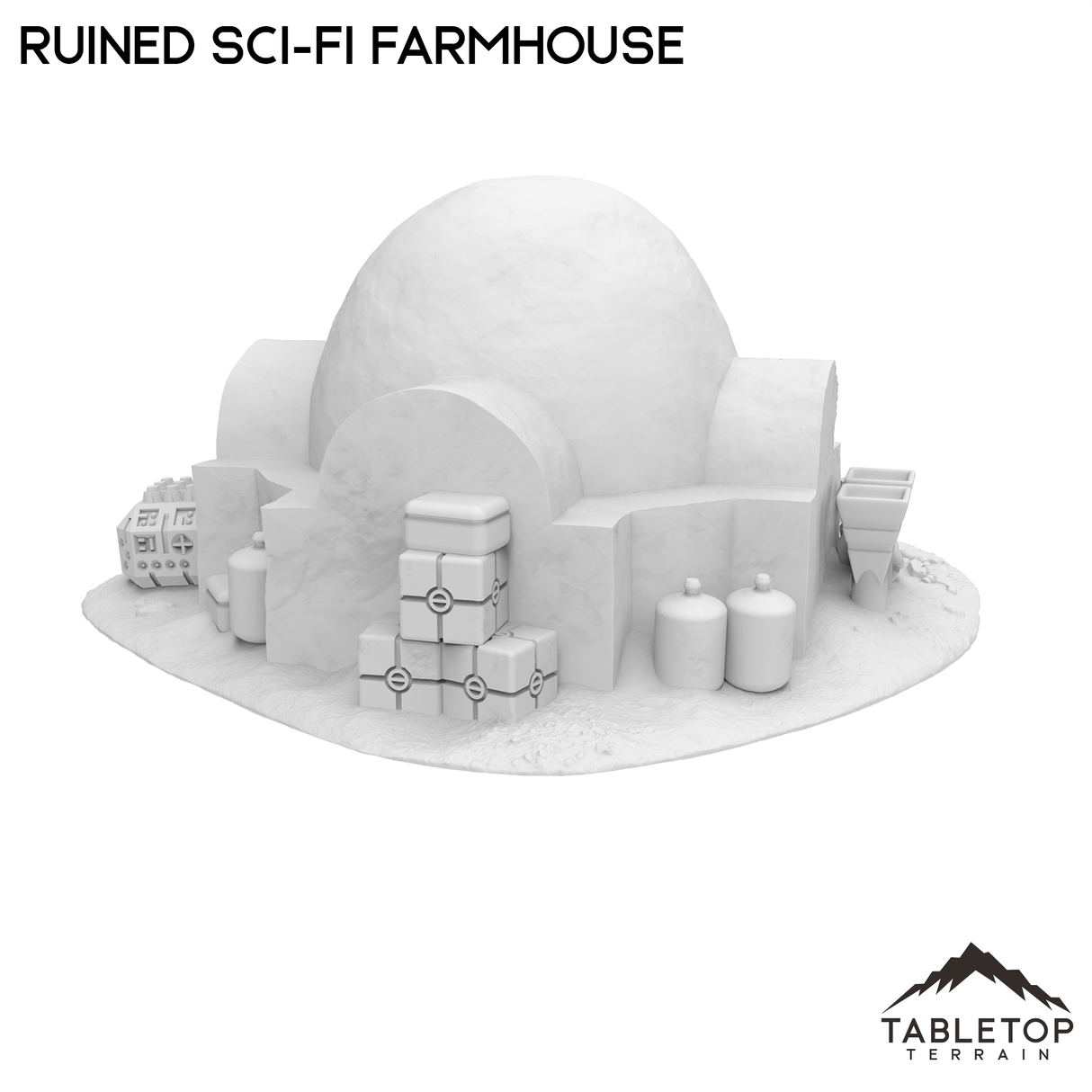 Tabletop Terrain Terrain Ruined Sci-Fi Farmhouse