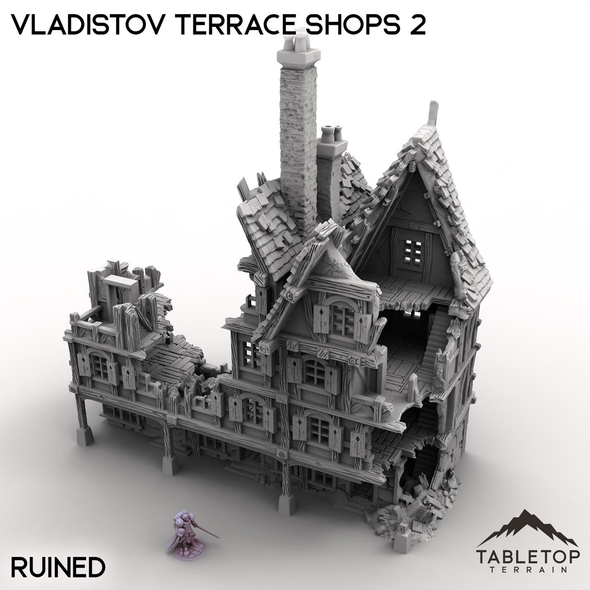 Tabletop Terrain Terrain Ruined Terrace Shops 1 / 32mm Vladistov Terrace Shops 2