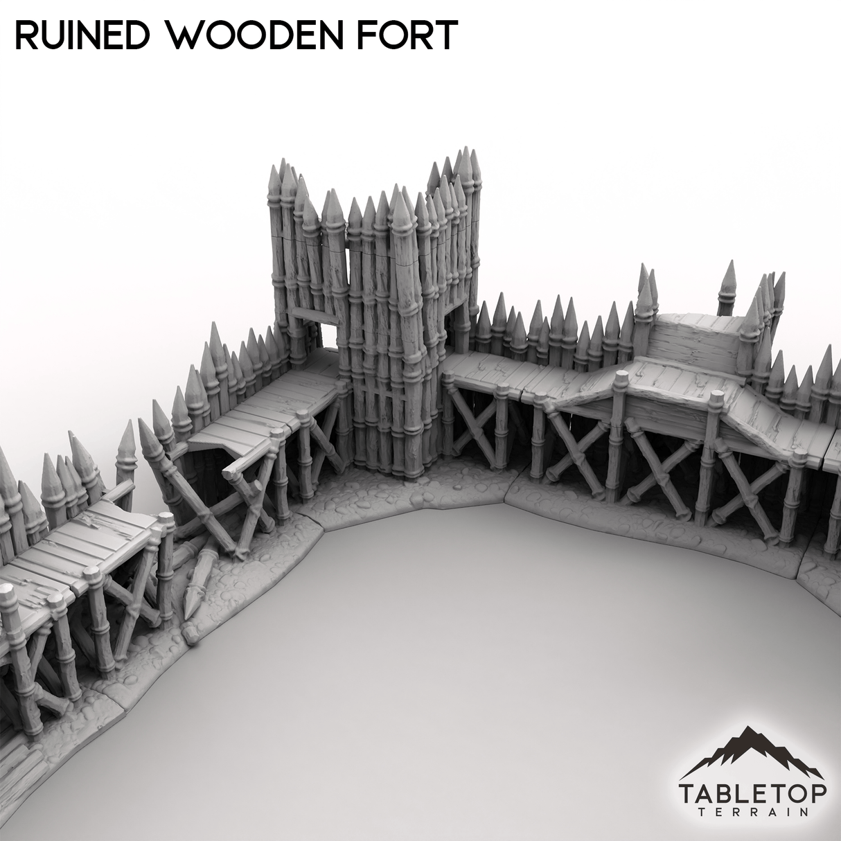 Tabletop Terrain Terrain Ruined Wooden Fort