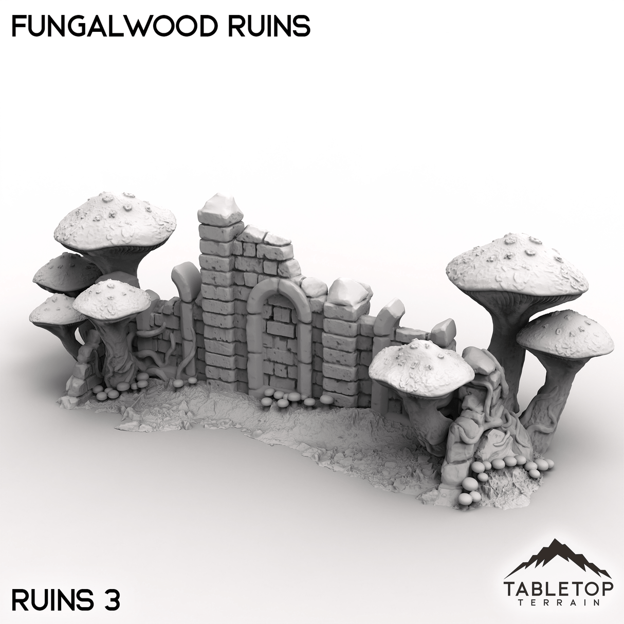 Tabletop Terrain Terrain Ruins 3 / 32mm Fungalwood Ruins