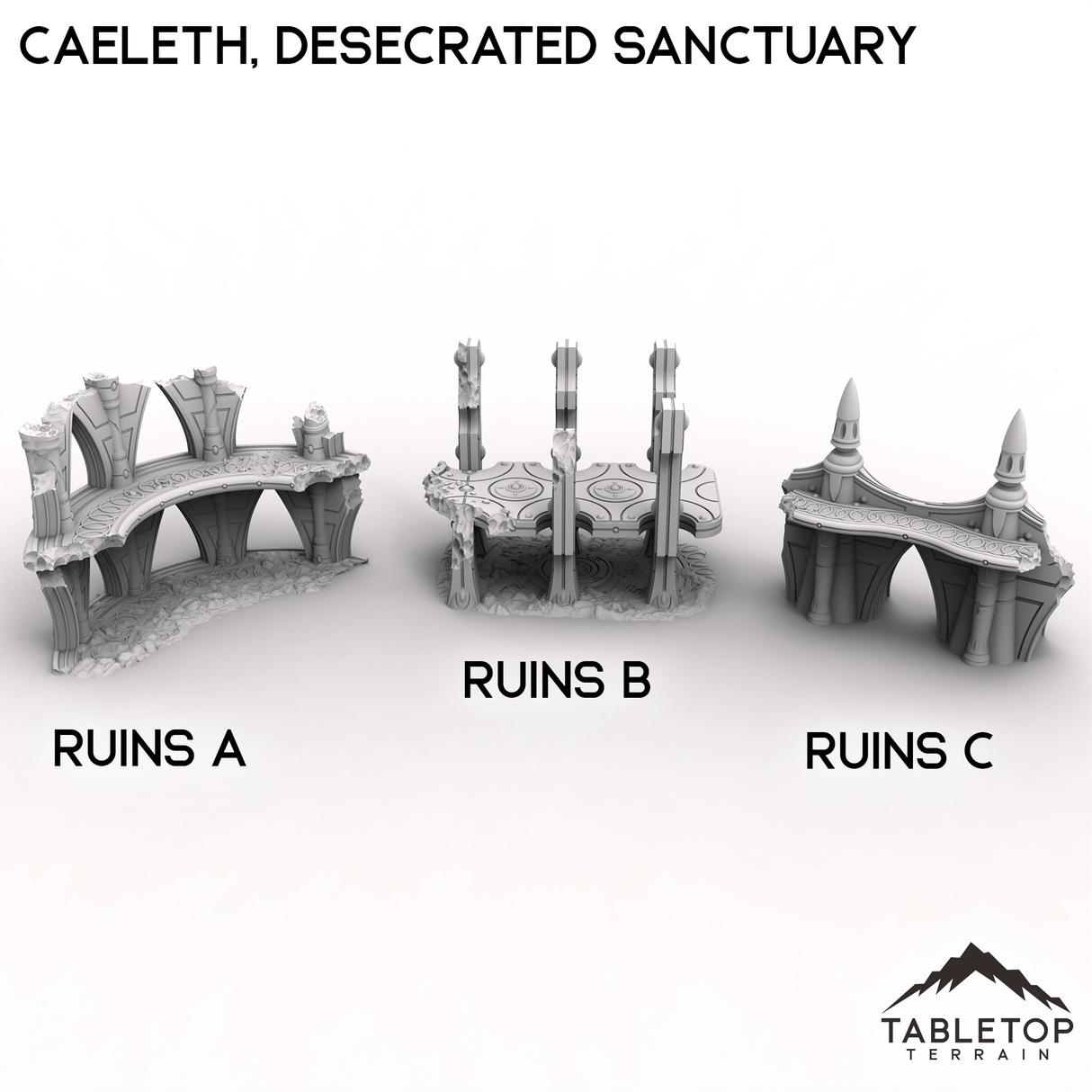 Tabletop Terrain Terrain Ruins A / 32mm Caeleth, Desecrated Sanctuary