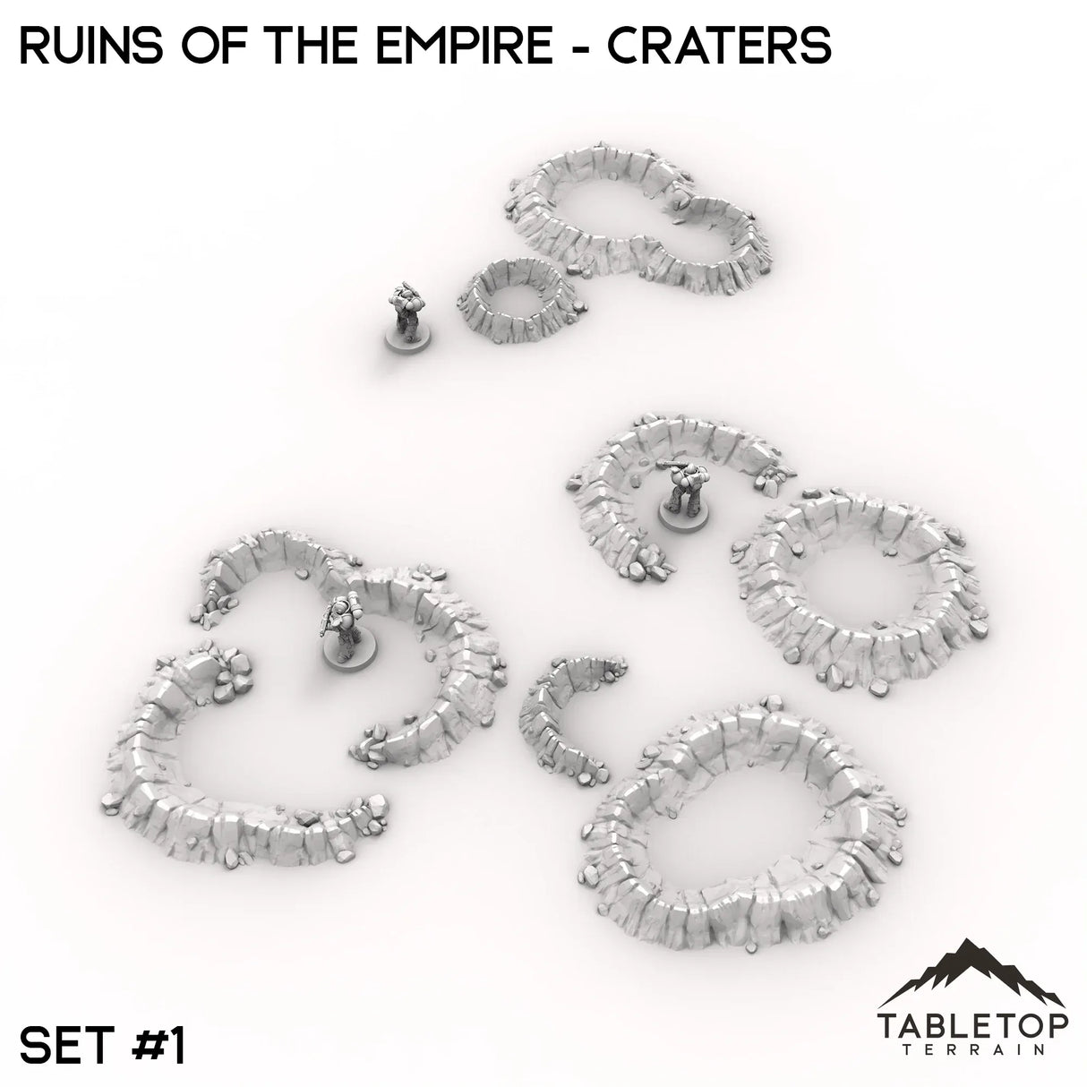 Tabletop Terrain Terrain Ruins of the Empire - Craters