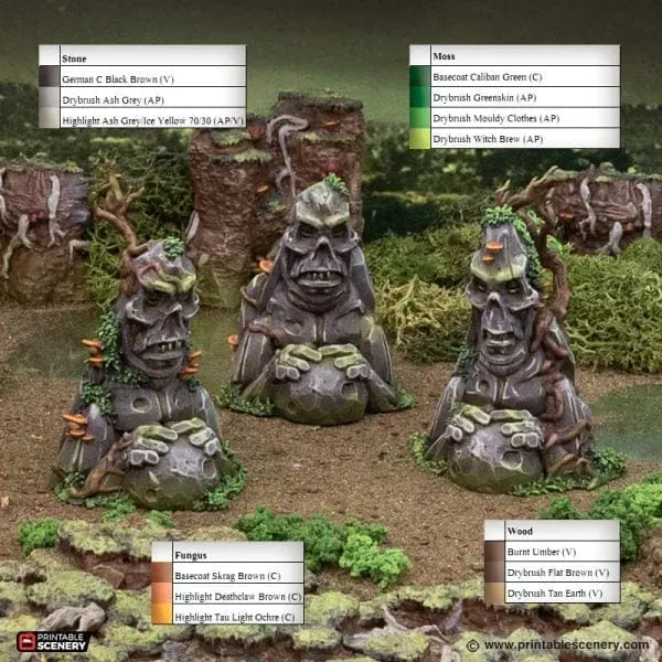 Tabletop Terrain Terrain Rune Stones - The Gloaming Swamp