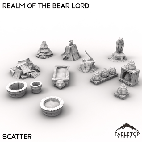 Tabletop Terrain Terrain Scatter Set / 32mm Realm of the Bear Lord