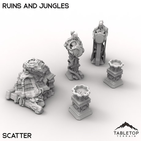Tabletop Terrain Terrain Scatter Terrain / 32mm Ruins and Jungles