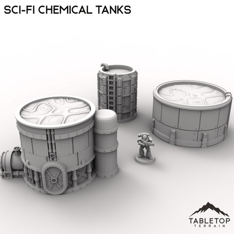Tabletop Terrain Terrain Sci-Fi Chemical Tanks
