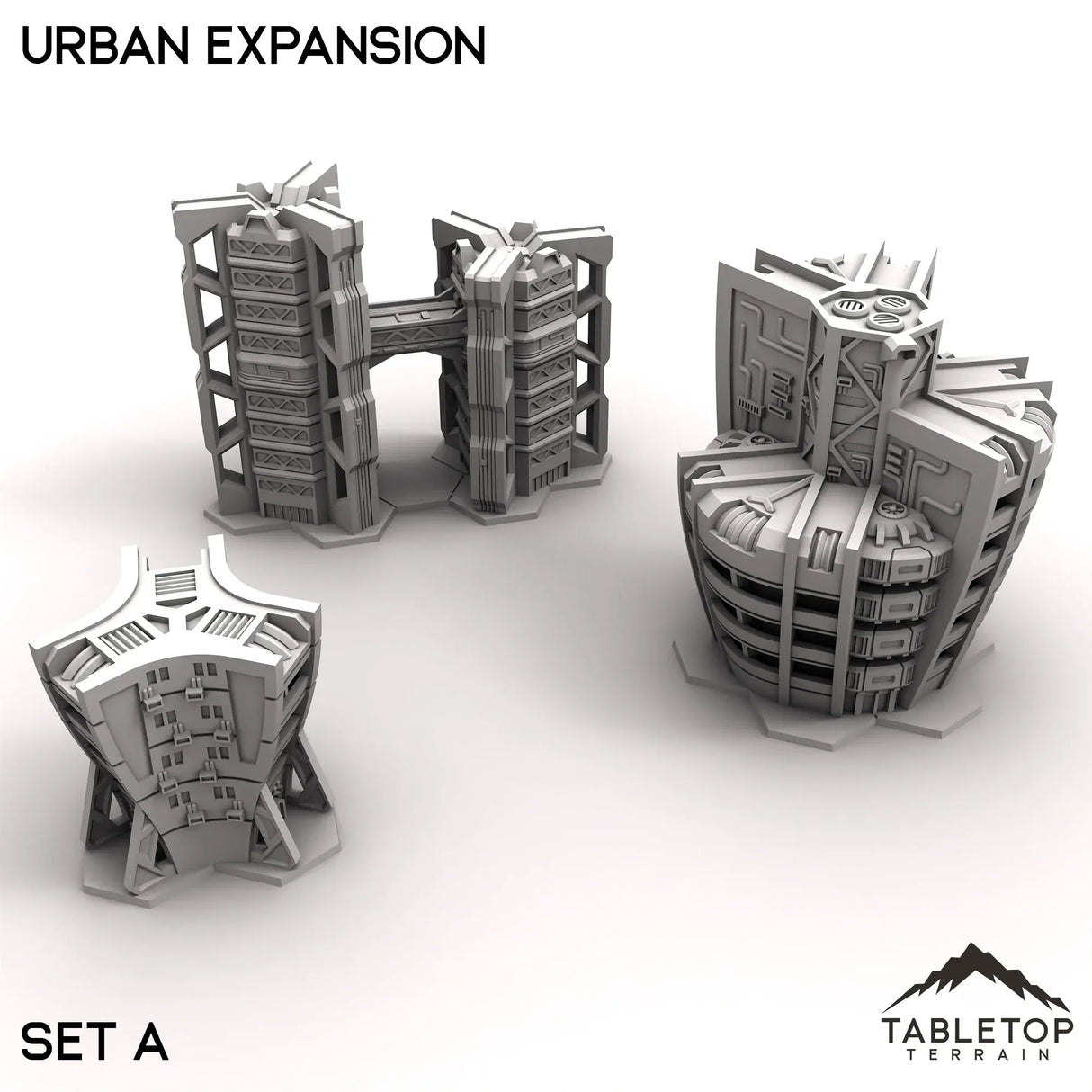 Tabletop Terrain Terrain Set A HEXTECH Urban Expansion Trinity City - 6mm