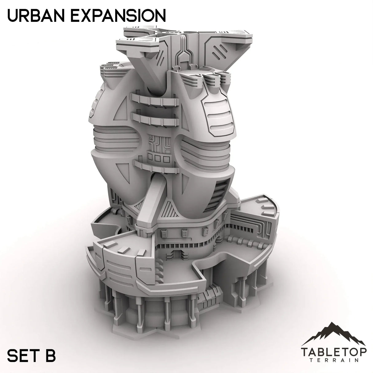 Tabletop Terrain Terrain Set B HEXTECH Urban Expansion Trinity City - 6mm