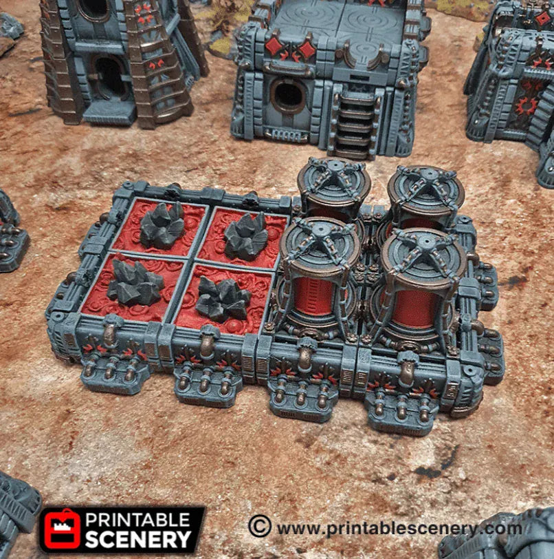 Tabletop Terrain Terrain Sithic Outpost Plasma Crystal Pit & Missile Sentry Tower