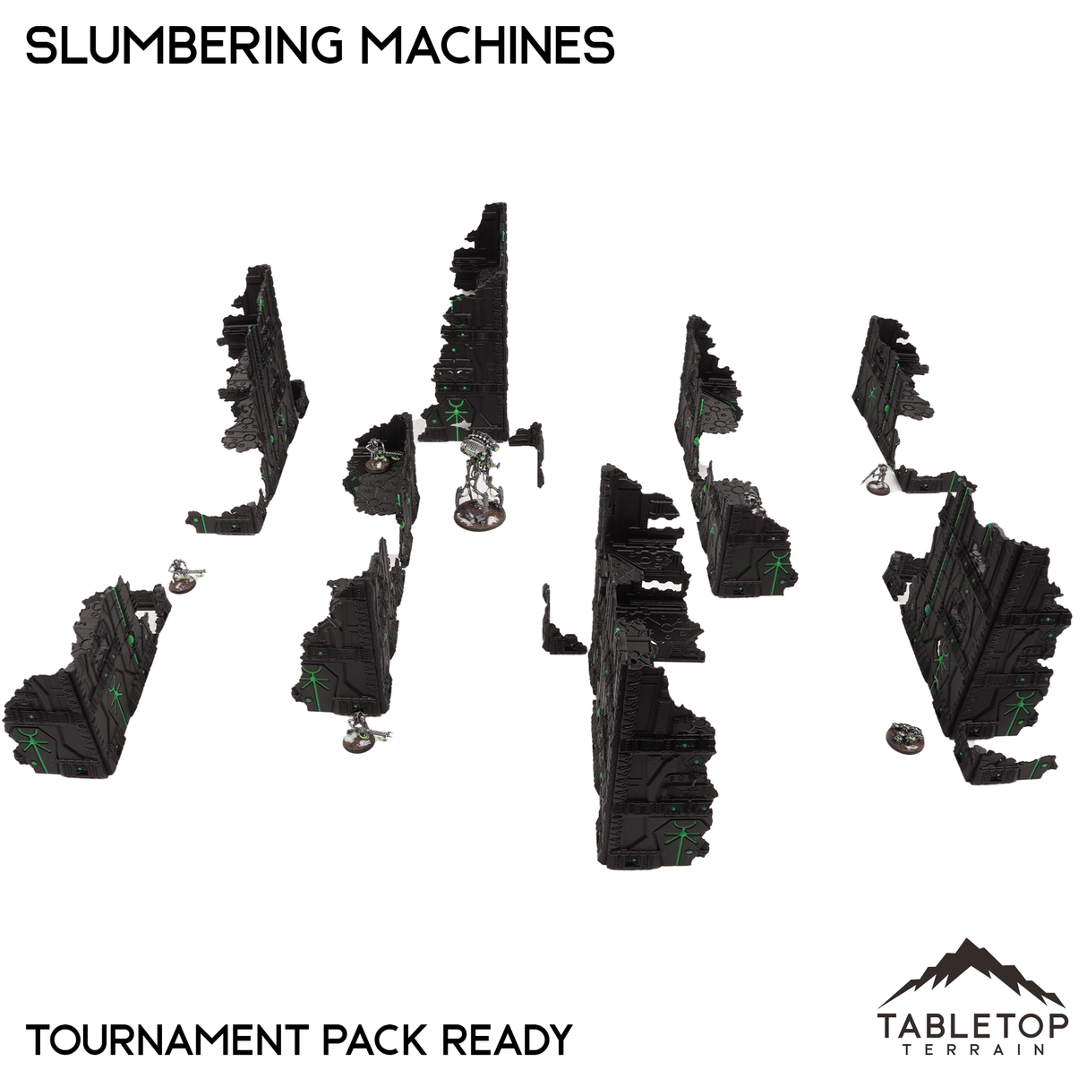 Tabletop Terrain Terrain Slumbering Machines Foldable Multicolor 10e Tournament Terrain