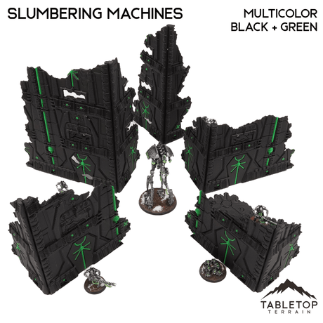 Tabletop Terrain Terrain Slumbering Machines Foldable Multicolor 10e Tournament Terrain