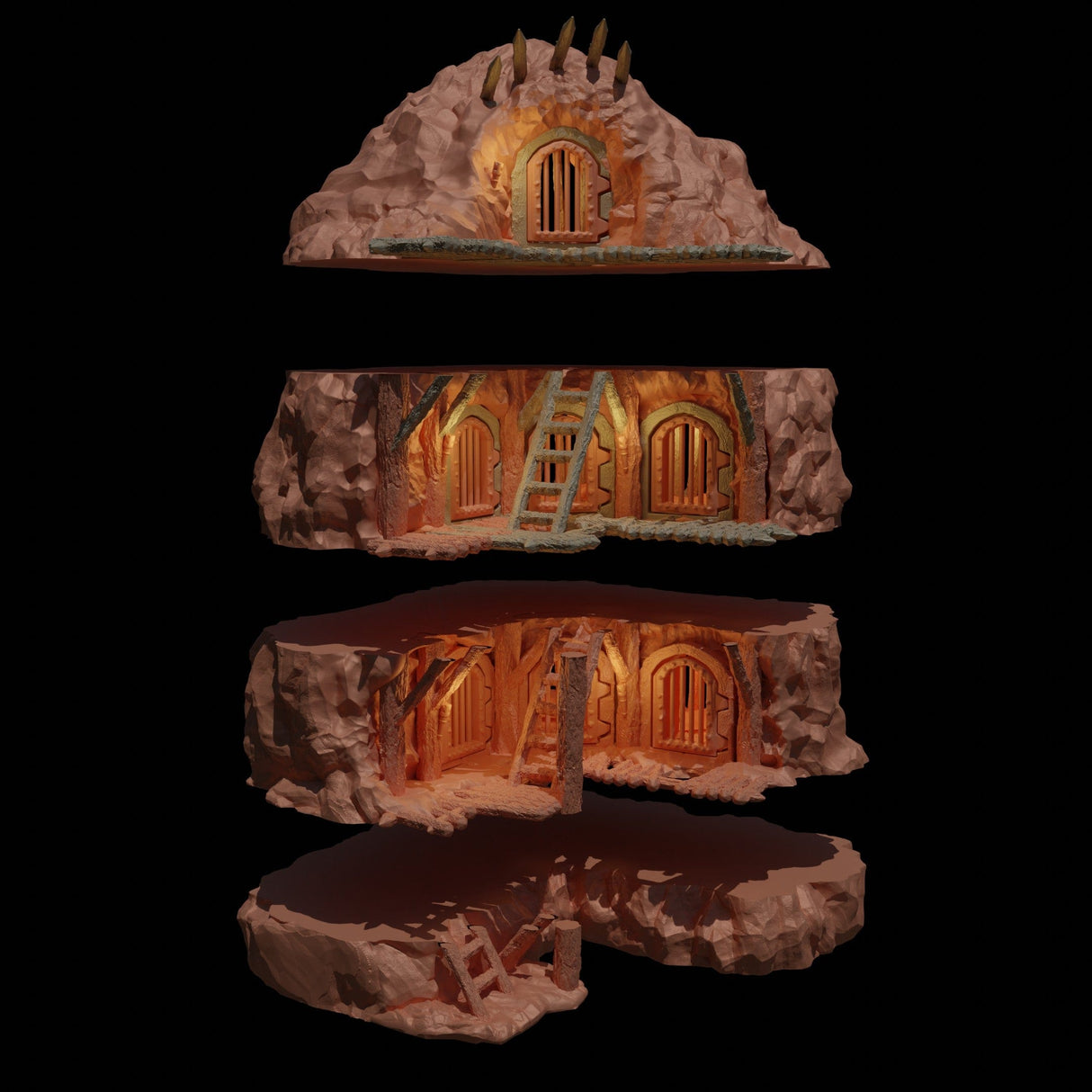 Tabletop Terrain Terrain Small Cliff Prison
