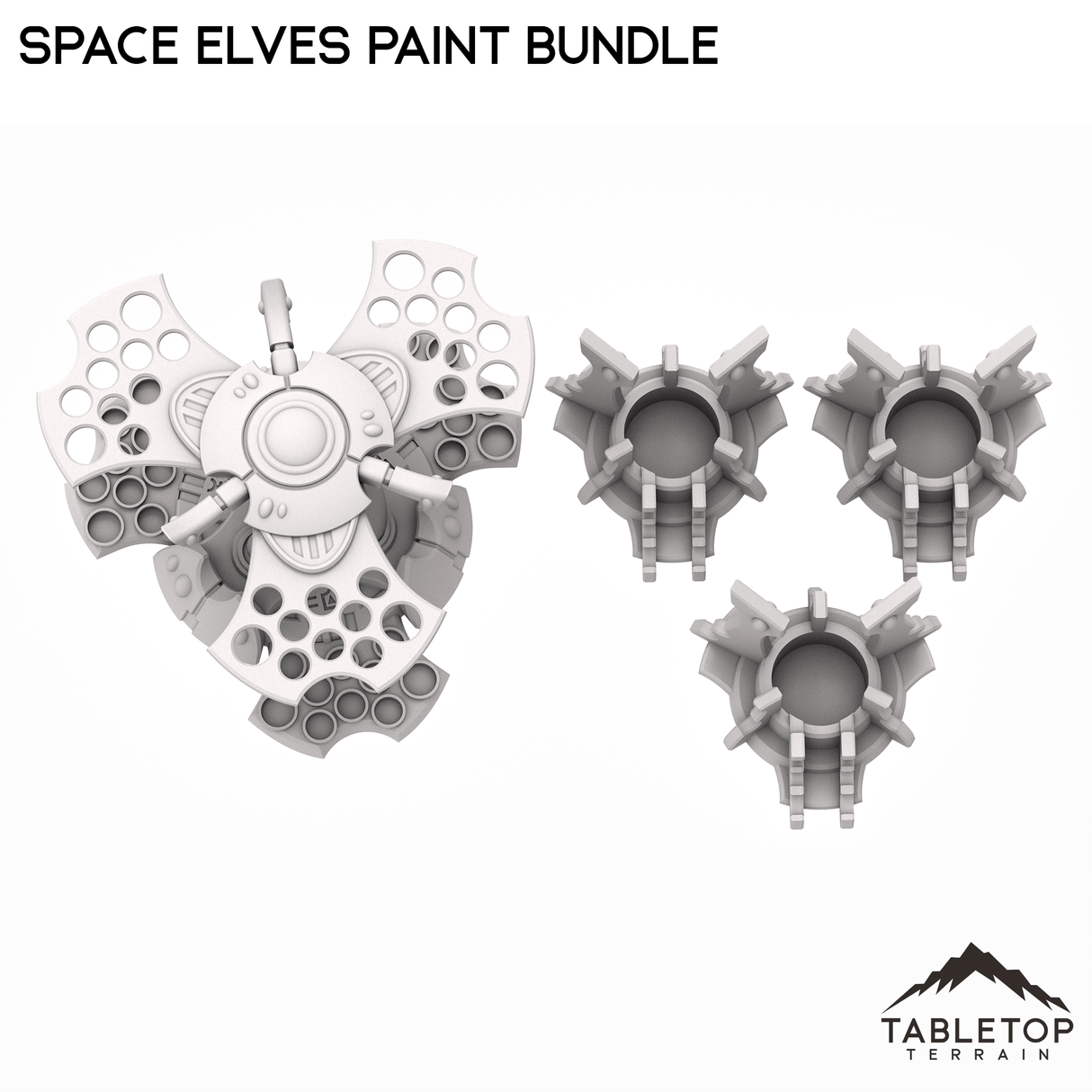 Tabletop Terrain Terrain Space Elves Paint Bundle - Pot and Brush Holders