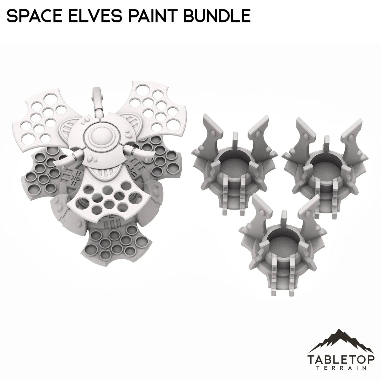 Tabletop Terrain Terrain Space Elves Paint Bundle - Pot and Brush Holders