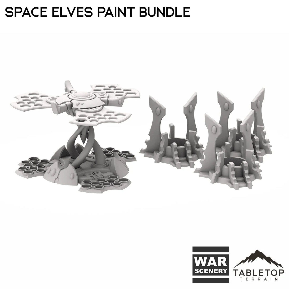Tabletop Terrain Terrain Space Elves Paint Bundle - Pot and Brush Holders