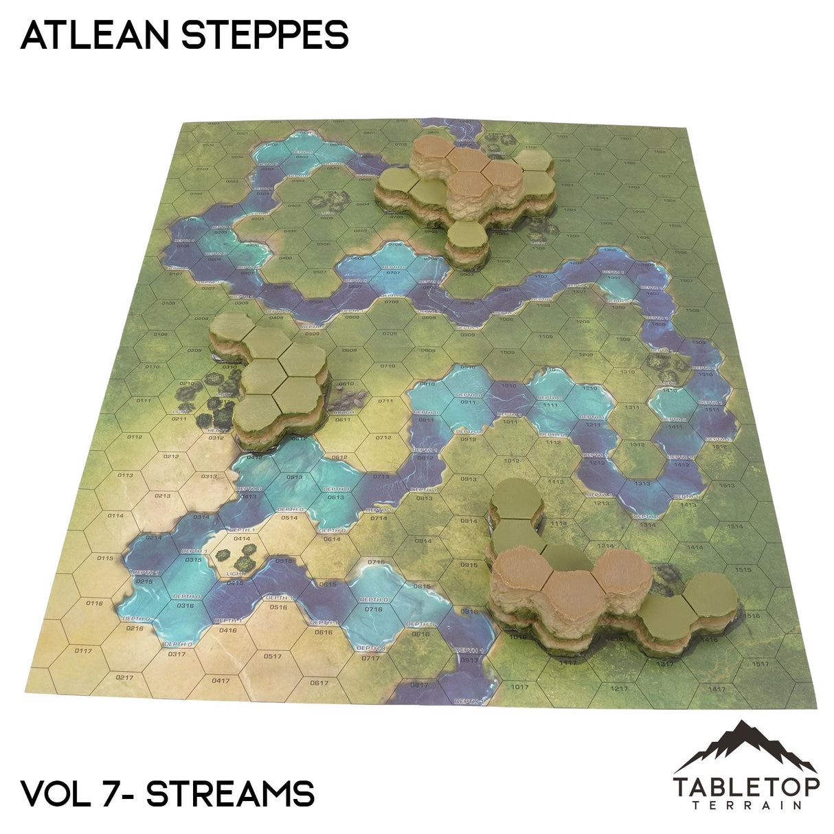 Tabletop Terrain Terrain Streams Compatible Map Hill Sets - Atlean Steppes