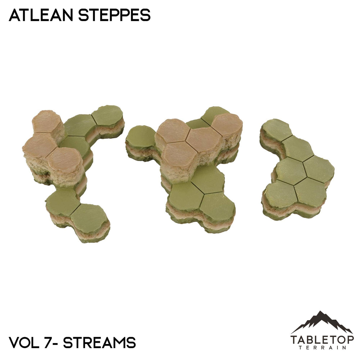 Tabletop Terrain Terrain Streams Compatible Map Hill Sets - Atlean Steppes