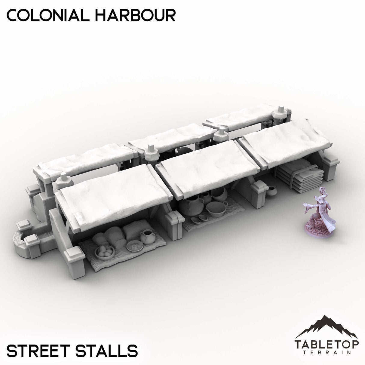 Tabletop Terrain Terrain Street Stalls / 32mm Colonial Harbour