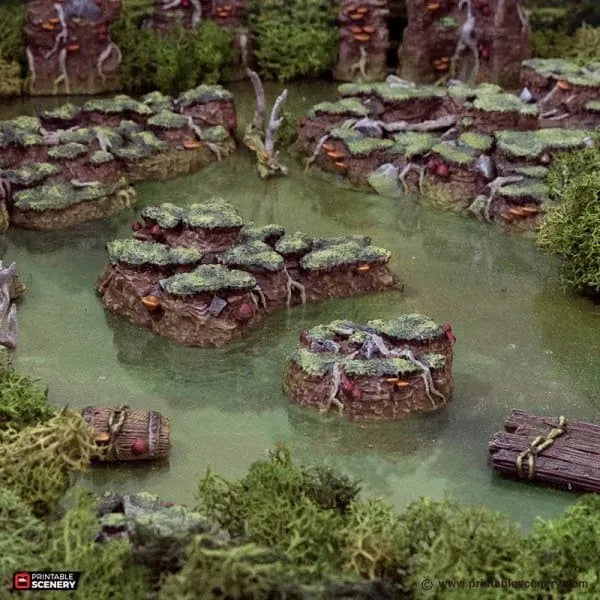 Tabletop Terrain Terrain Swamp Grotto Floor - The Gloaming Swamp