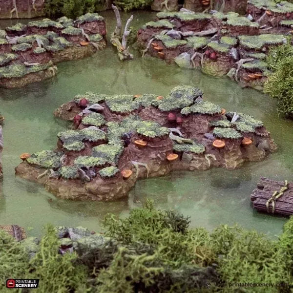 Tabletop Terrain Terrain Swamp Grotto Floor - The Gloaming Swamp