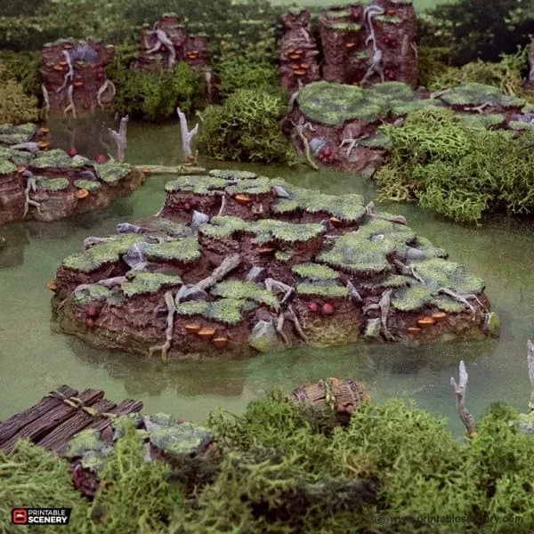 Tabletop Terrain Terrain Swamp Grotto Floor - The Gloaming Swamp