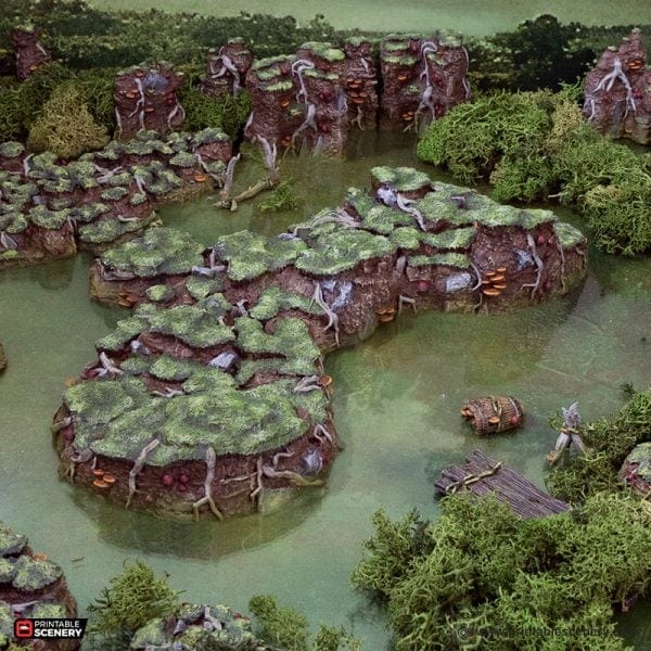 Tabletop Terrain Terrain Swamp Grotto Floor - The Gloaming Swamp