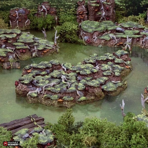 Tabletop Terrain Terrain Swamp Grotto Floor - The Gloaming Swamp