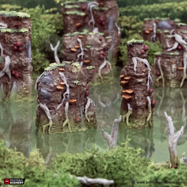 Tabletop Terrain Terrain Swamp Grotto Walls - The Gloaming Swamp