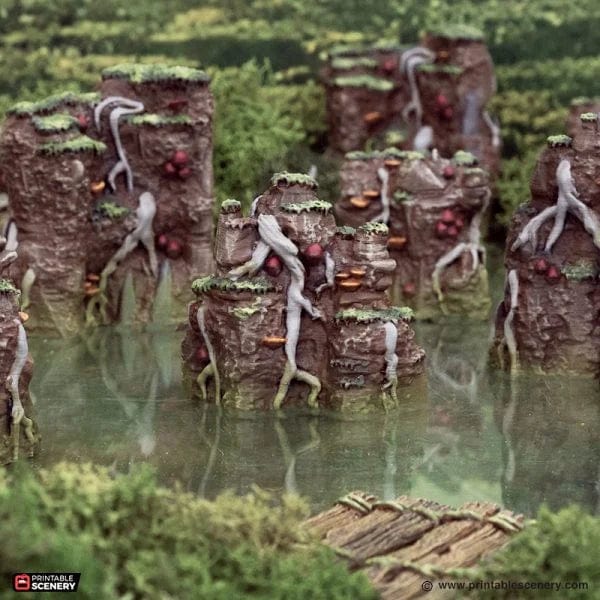 Tabletop Terrain Terrain Swamp Grotto Walls - The Gloaming Swamp