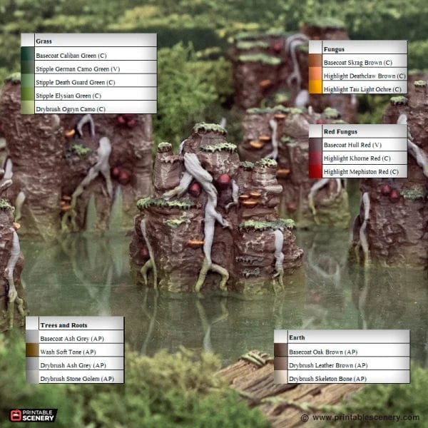 Tabletop Terrain Terrain Swamp Grotto Walls - The Gloaming Swamp