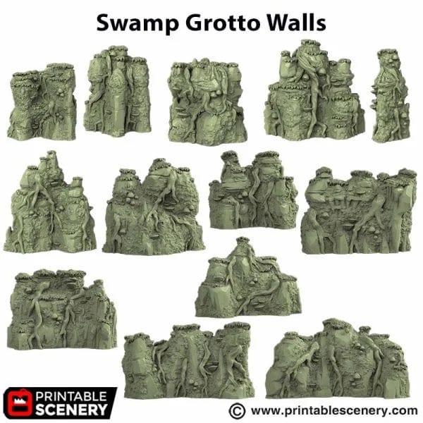 Tabletop Terrain Terrain Swamp Grotto Walls - The Gloaming Swamp