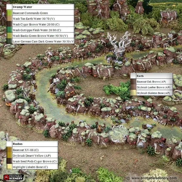 Tabletop Terrain Terrain Swamp River - The Gloaming Swamp